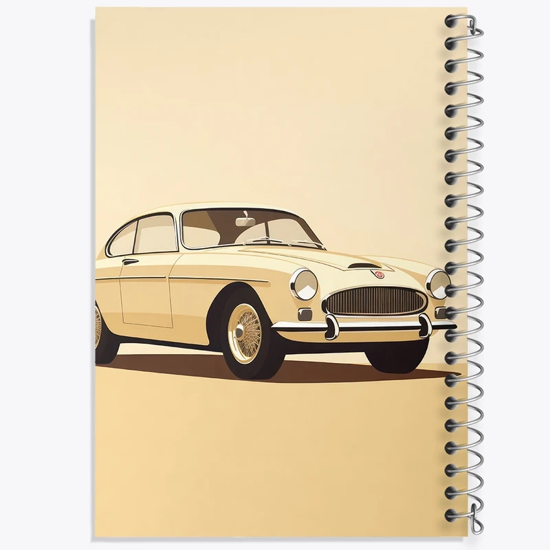 دفتر طراحی 50 برگ خندالو طرح ماشین کلاسیک کد F3019