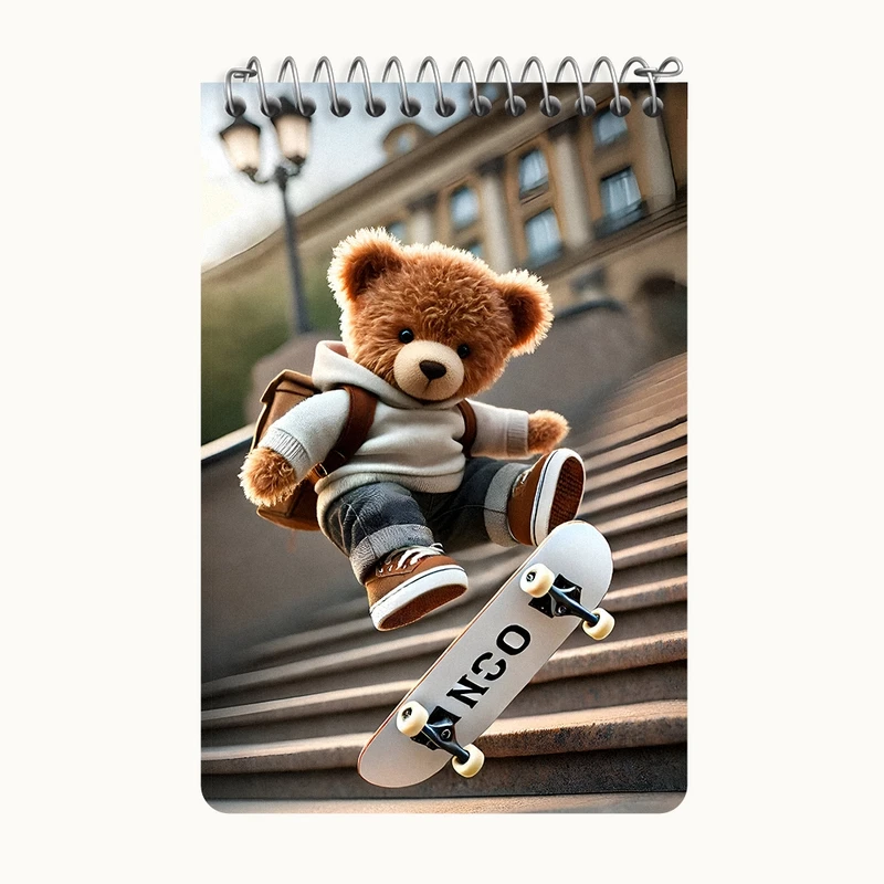 دفتر یادداشت 50 برگ خندالو طرح تدی کیوت کد F4340