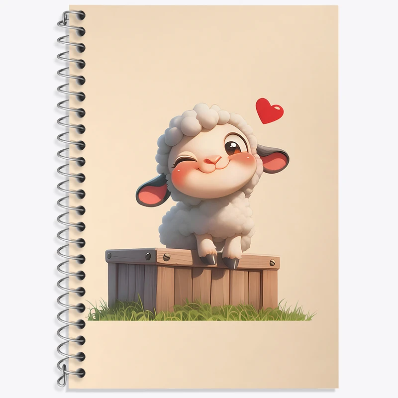 دفتر زبان 50 برگ خندالو طرح گوسفند بامزه کد N6498