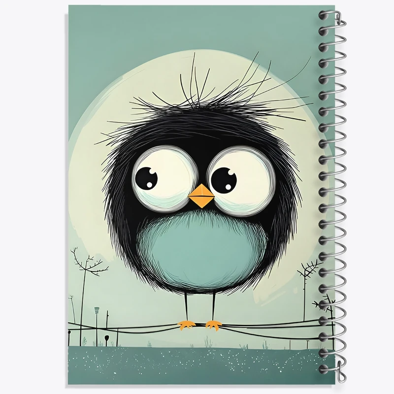 دفتر لیست خرید 50 برگ خندالو طرح کلاغ بامزه کد N6740