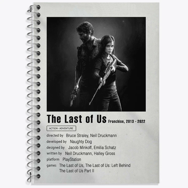 دفتر زبان 50 برگ خندالو مدل دو خط طرح آخرین بازمانده از ما (The last Of Us) کد F11253