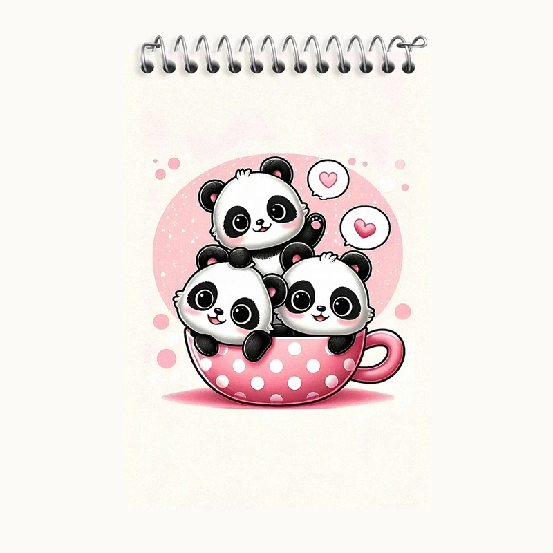 دفتر یادداشت 50 برگ خندالو طرح پاندای کیوت کد F4246