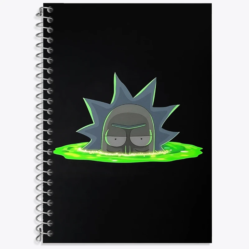 دفتر زبان 50 برگ خندالو مدل سه خط طرح ریک و مورتی (Rick and Morty) کد F4016