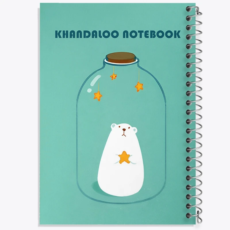 دفتر طراحی 50 برگ خندالو طرح خرس تنها کد N6184