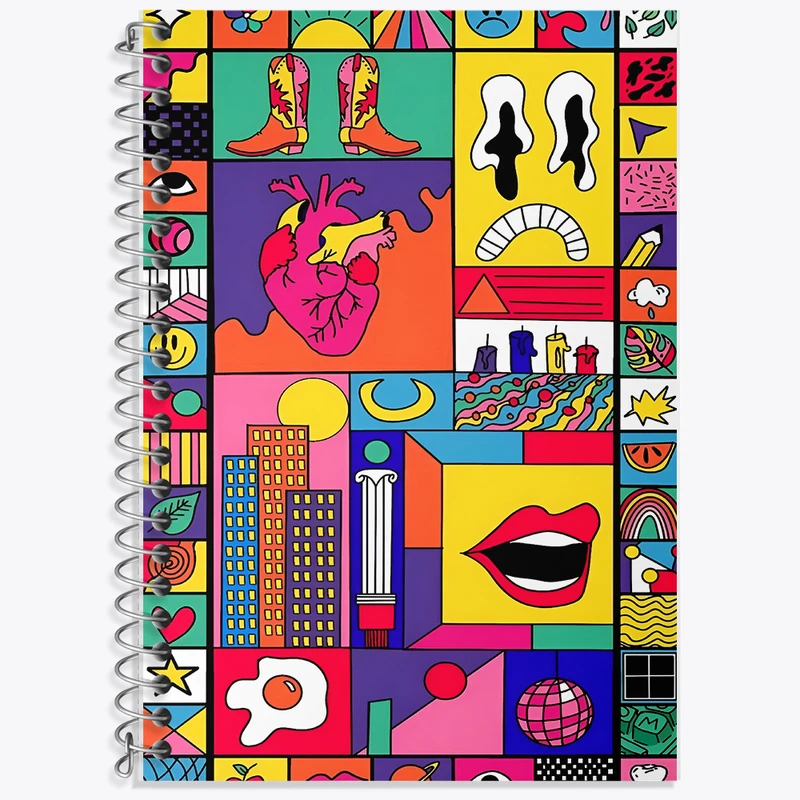 دفتر نت موسیقی 50 برگ خندالو طرح انتزاعی کد F9683