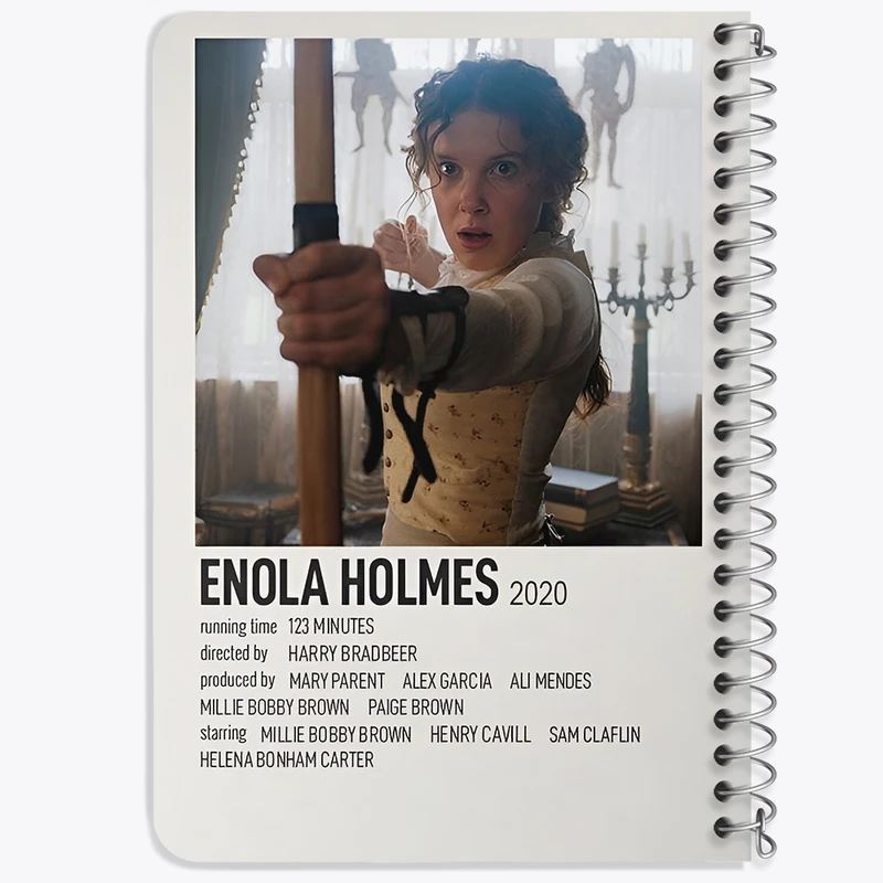 دفتر یادداشت 50 برگ خندالو طرح انولا هولمز (Enola Holmes) کد F13054