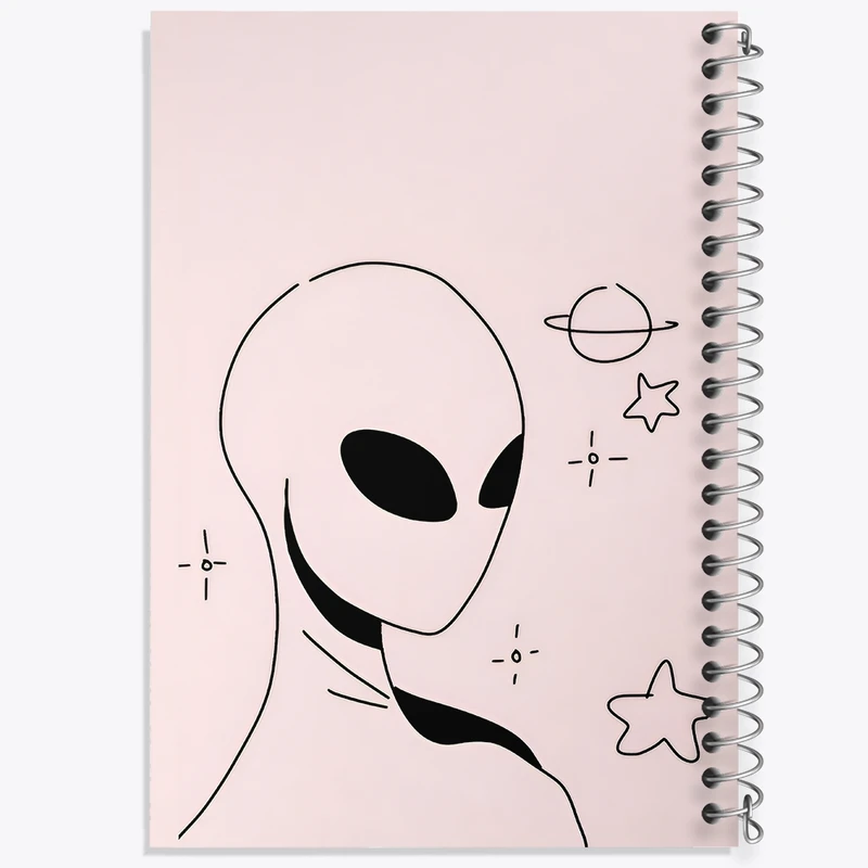 دفتر طراحی 50 برگ خندالو طرح آدم فضایی کد N2939