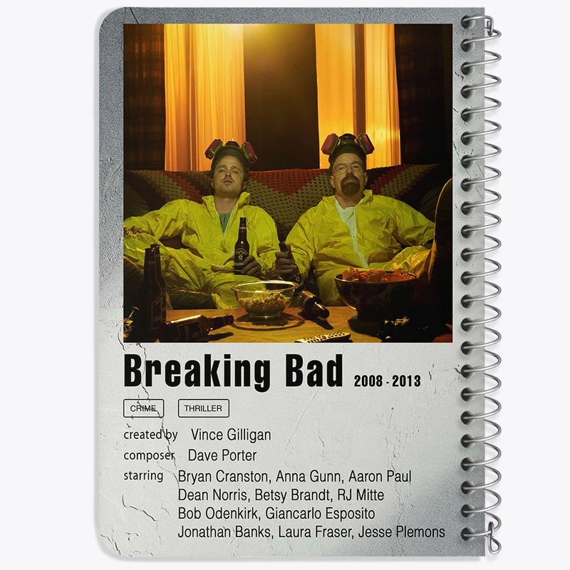 دفتر یادداشت 50 برگ خندالو طرح بریکینگ بد (Breaking Bad) کد F11297