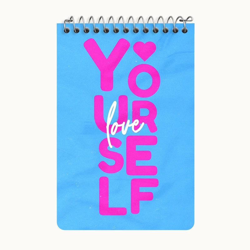 دفتر یادداشت 50 برگ خندالو طرح Love Your Self کد F4078