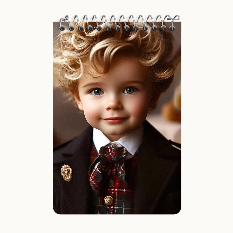 دفتر یادداشت 50 برگ خندالو طرح پسرانه کیوت کد F7567