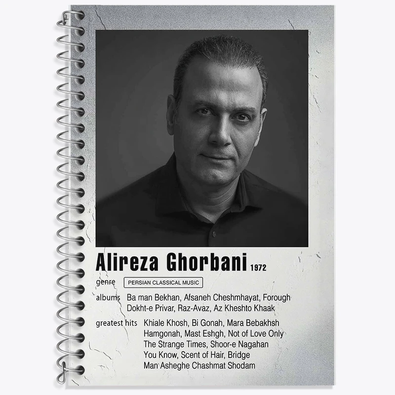 دفتر زبان 50 برگ خندالو مدل سه خط طرح علیرضا قربانی (Alireza Ghorbani) کد F11210