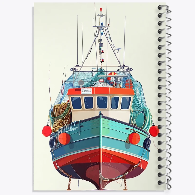 دفتر طراحی 50 برگ خندالو طرح قایق کد F10853