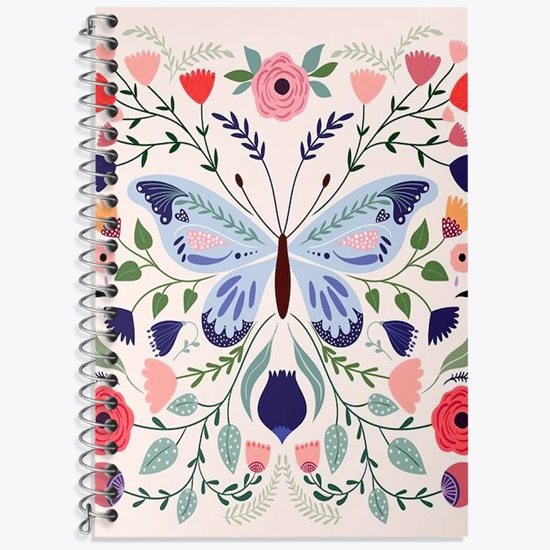 دفتر لغت 50 برگ خندالو طرح پروانه و گل کد N6891