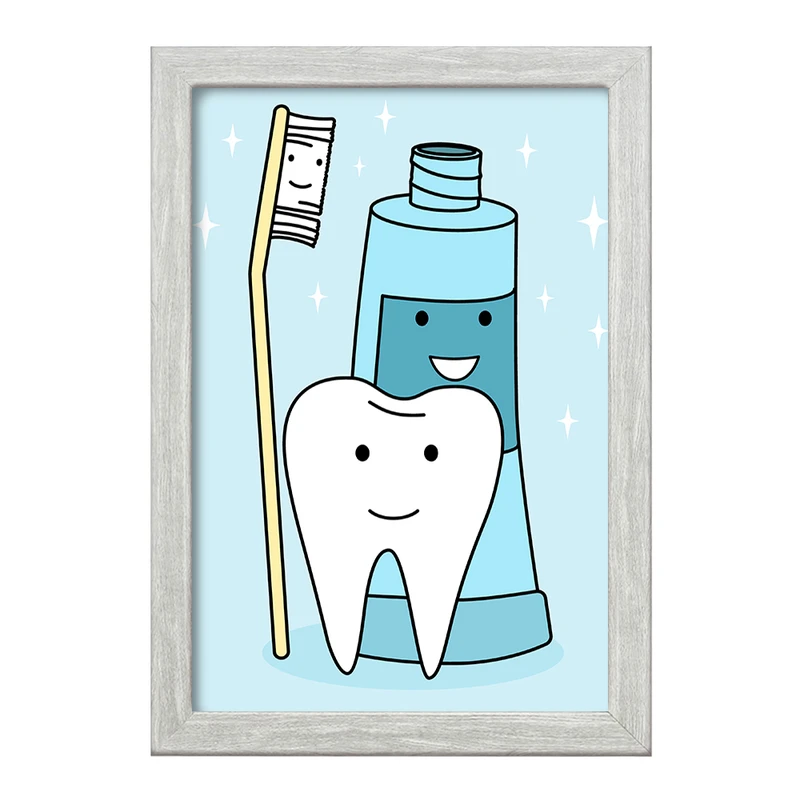 تابلو خندالو طرح دندان و دندان پزشکی کودکانه کد 36752