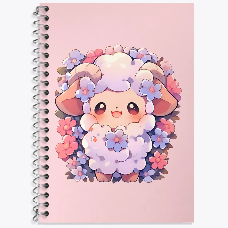 دفتر زبان 50 برگ خندالو مدل دو خط طرح قوچ بانمک کد N6723