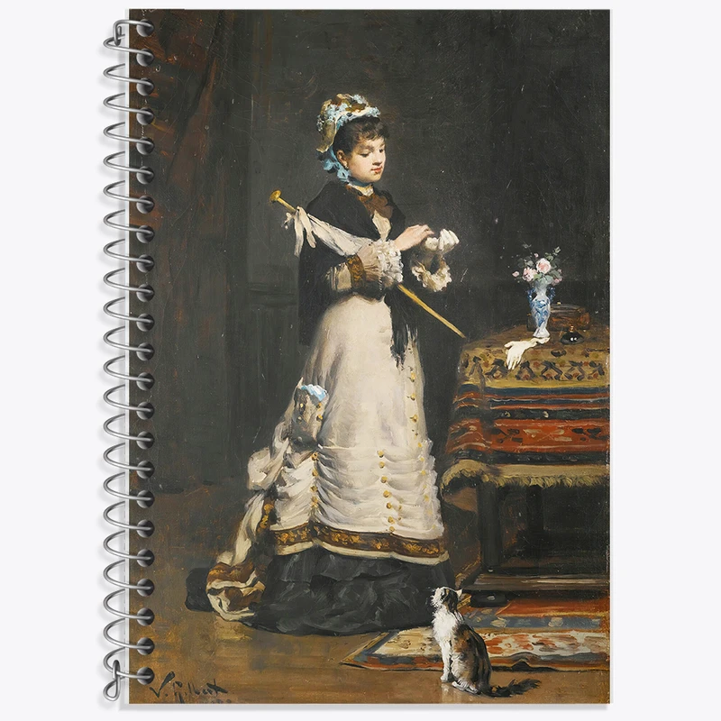 دفتر زبان دوخط 50 برگ خندالو طرح نقاشی پس از بازدید اثر ویکتور گابریل گیلبرت کد F12245