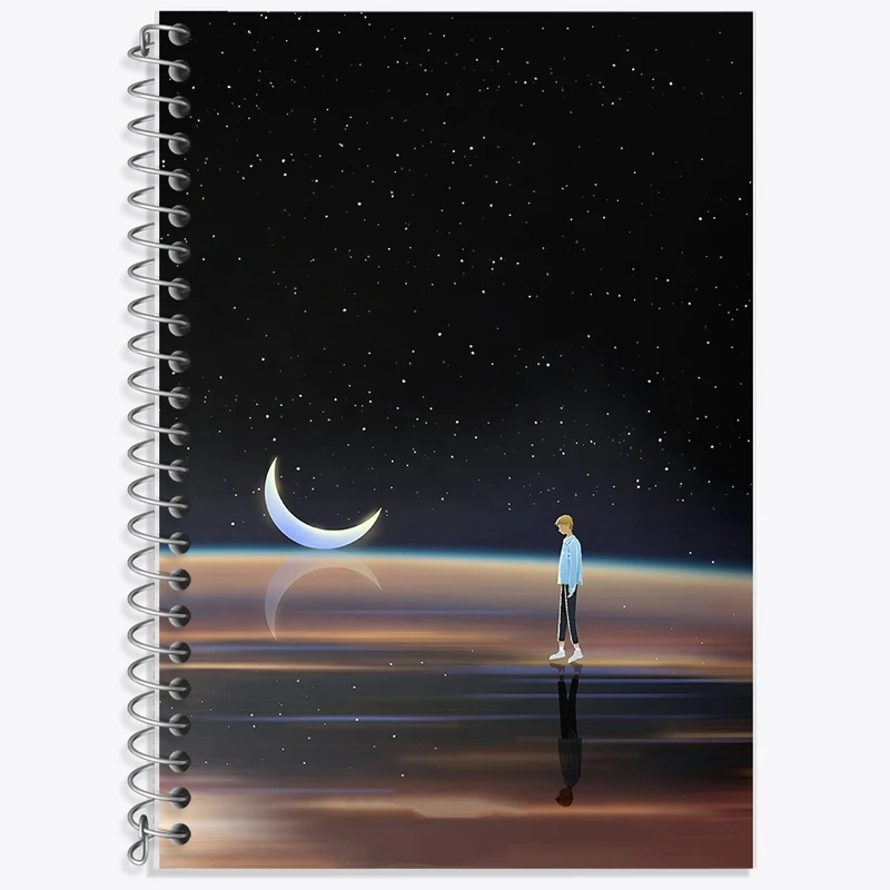 دفتر نت موسیقی 50 برگ خندالو طرح پسر و ماه کد F8817