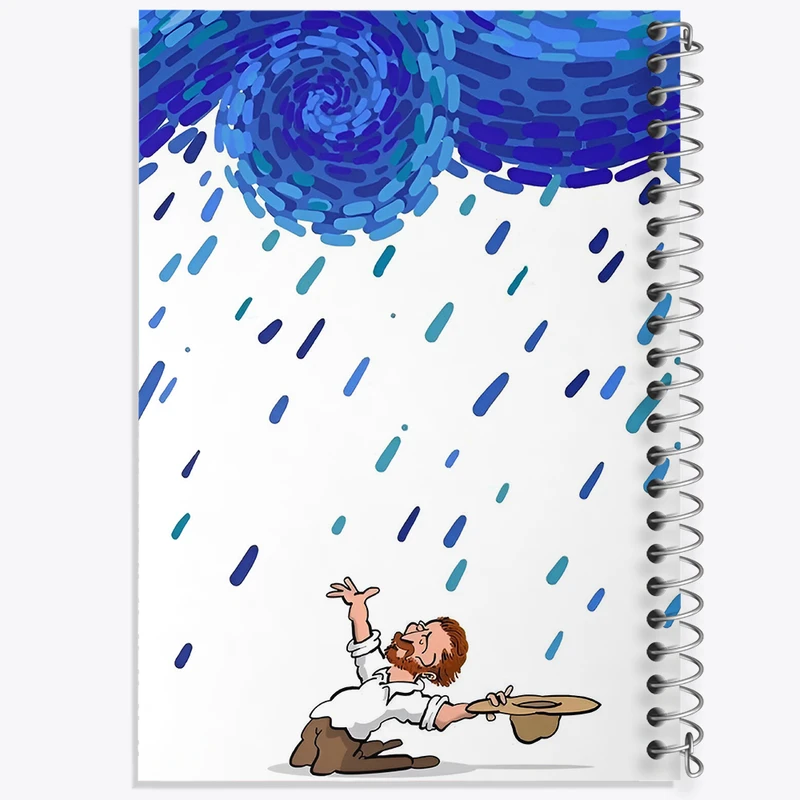 دفتر مشق 50 برگ خندالو طرح ونسان ونگوگ کد F8774