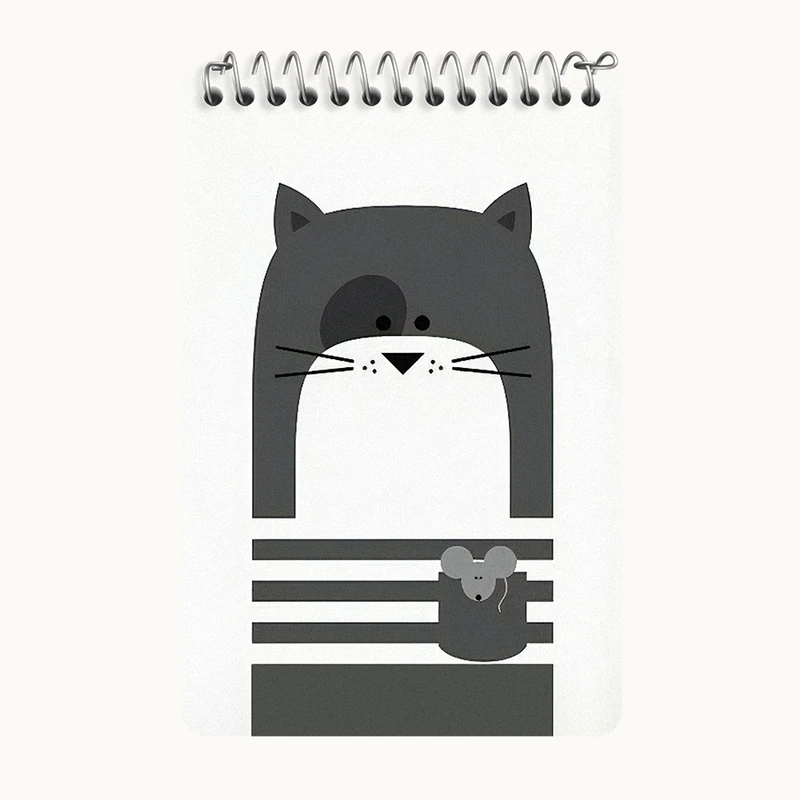 دفتر یادداشت 50 برگ خندالو طرح گربه و موش بامزه کد F3169