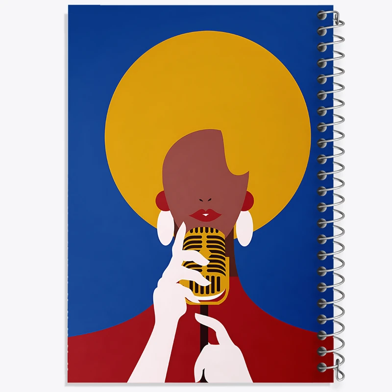 دفتر مشق 100 برگ خندالو طرح زن خواننده کد F8916