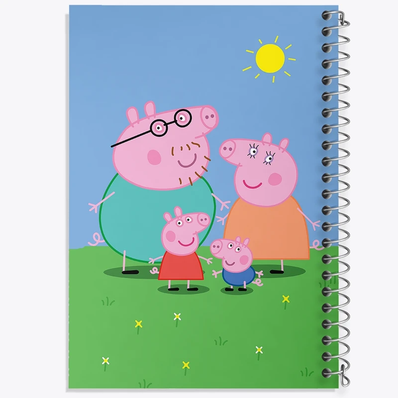 دفتر طراحی 50 برگ خندالو طرح خانواده پپا پیگ انیمیشن پپا پیگ Peppa pig  کد 22070
