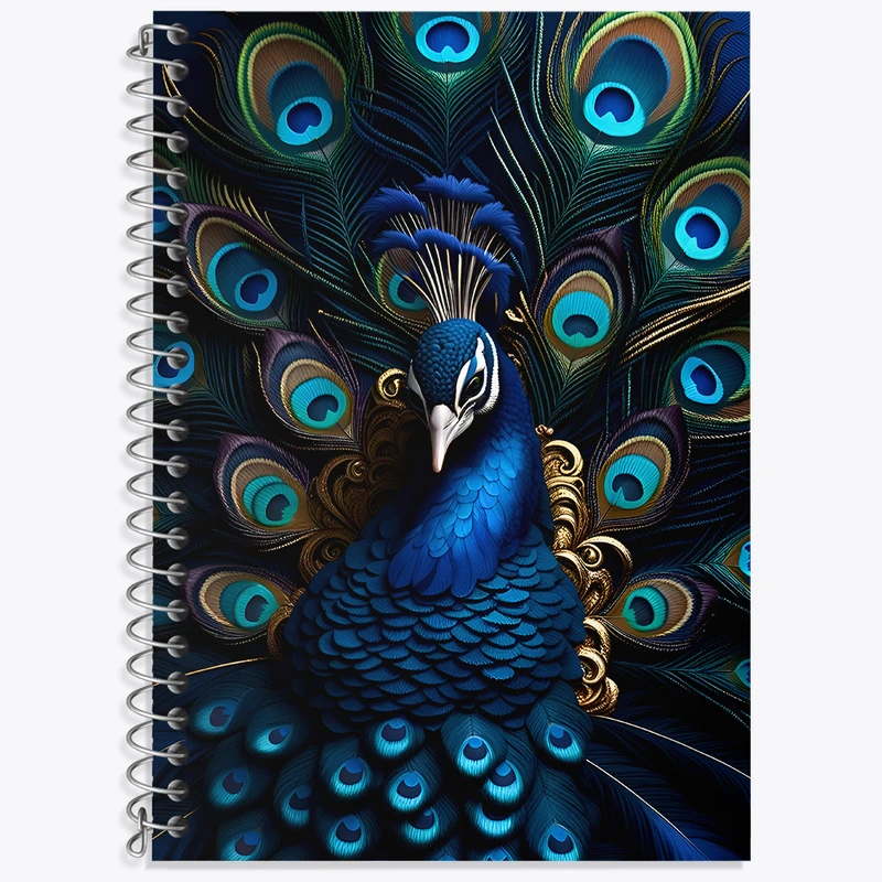 دفتر زبان دوخط 50 برگ خندالو طرح طاووس کد F4335