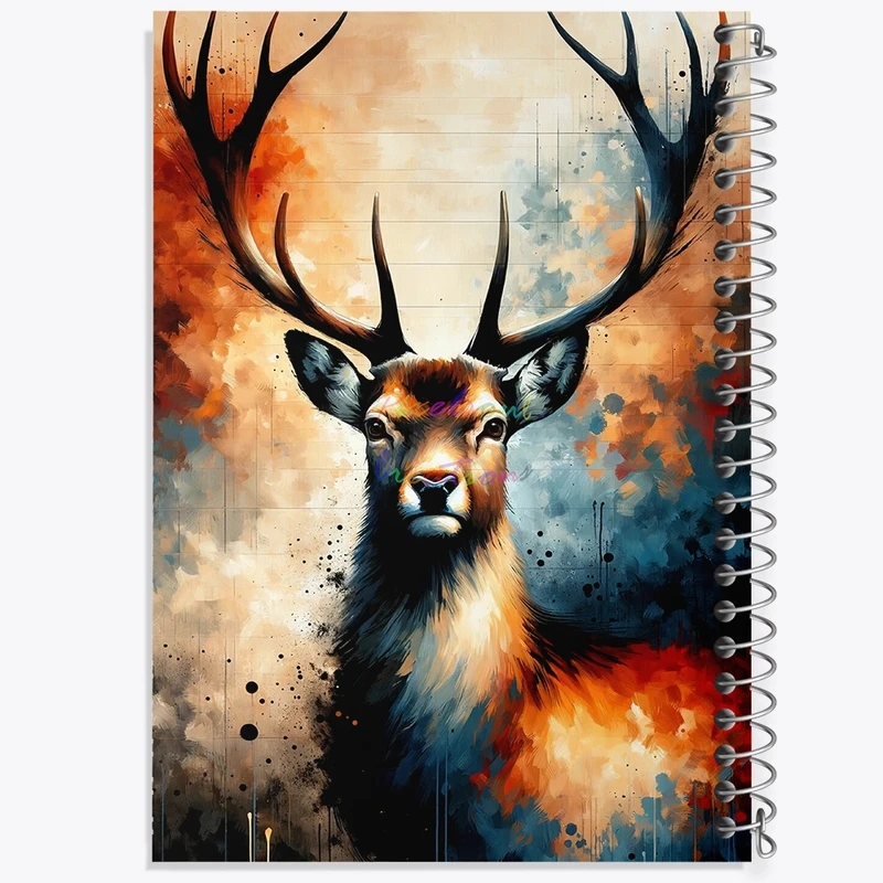 دفتر طراحی 50 برگ خندالو طرح گوزن کد F644