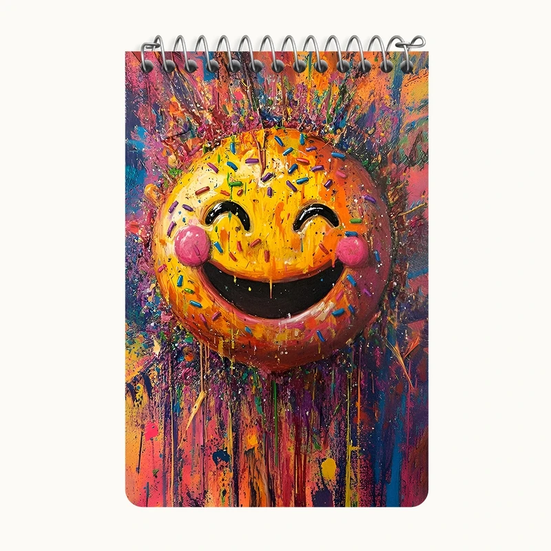 دفتر یادداشت 50 برگ خندالو طرح ایموجی کد F9843