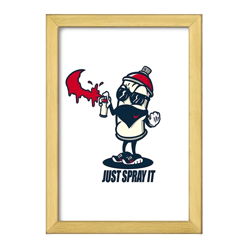 تابلو خندالو طرح اسپری رنگ بامزه کد F4373