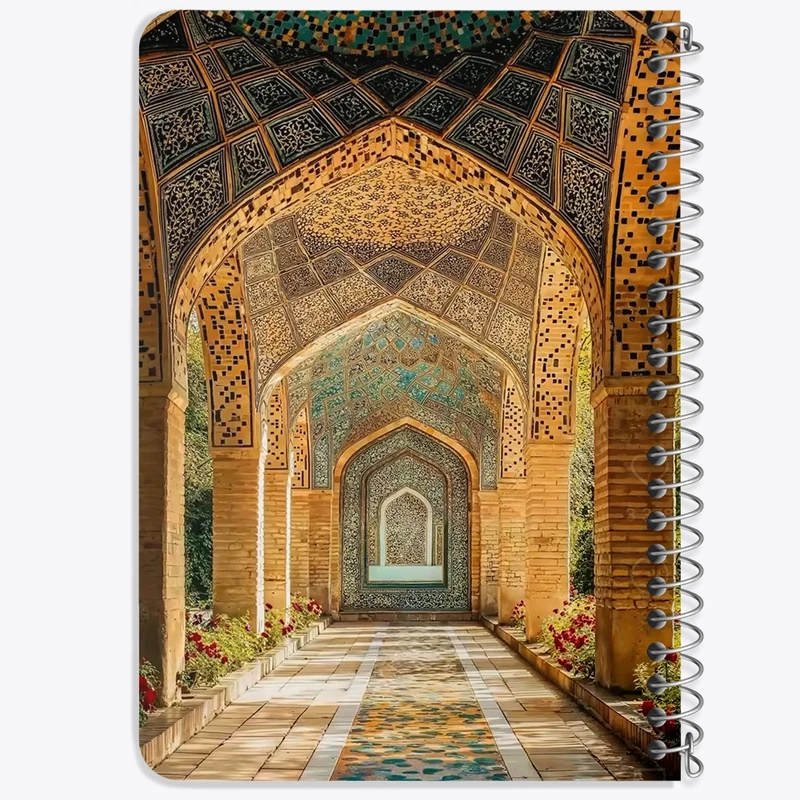 دفتر یادداشت 50 برگ خندالو طرح باغ ایرانی کد F10694