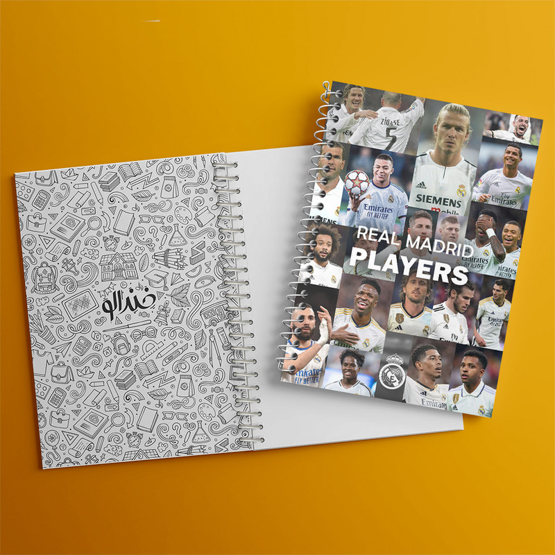 دفتر مشق 50 برگ خندالو طرح بازیکن های رئال مادرید (Real Madrid) کد N9172