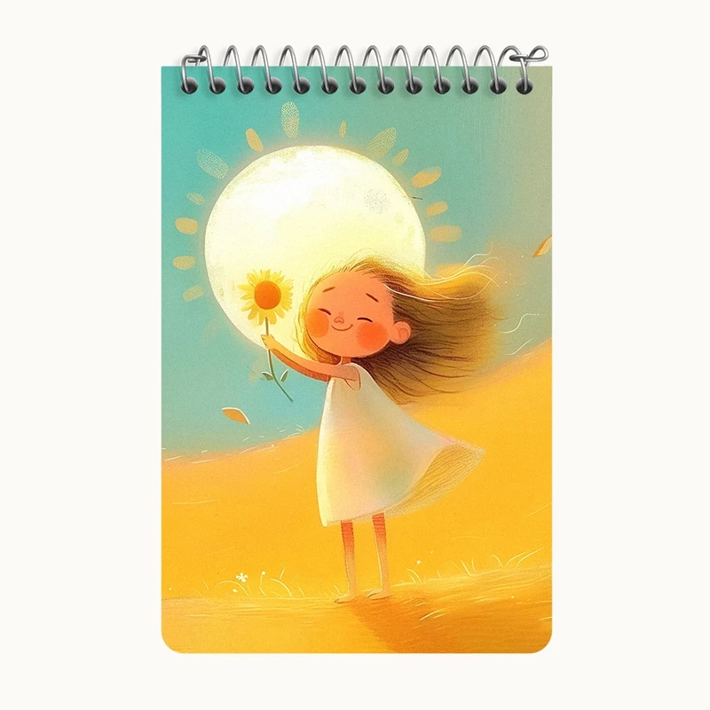 دفتر یادداشت 50 برگ خندالو طرح دخترانه کد F8224