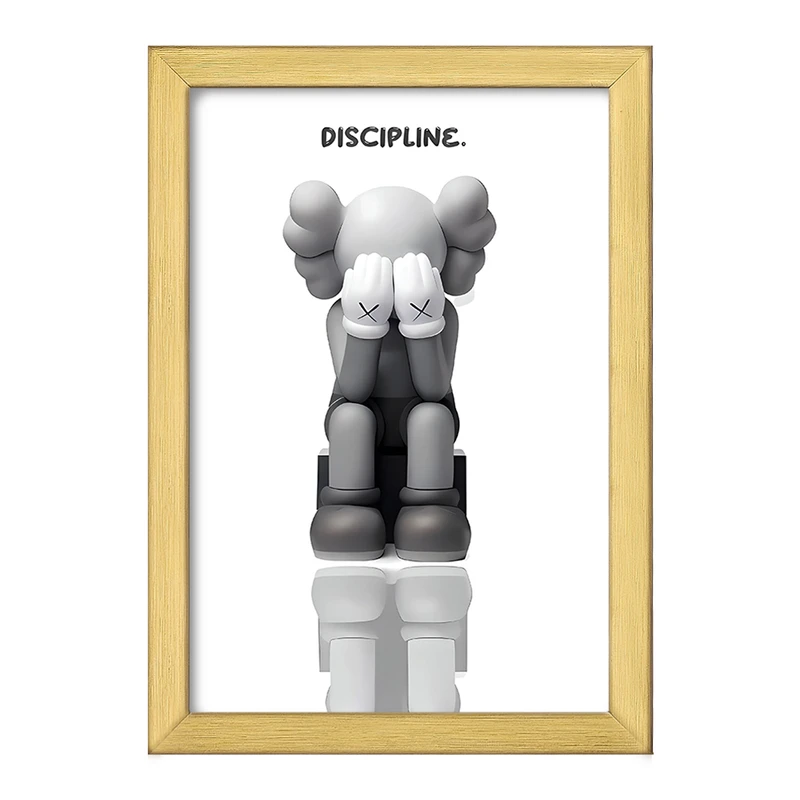 تابلو خندالو طرح عروسک کاز (kaws) کد F3991