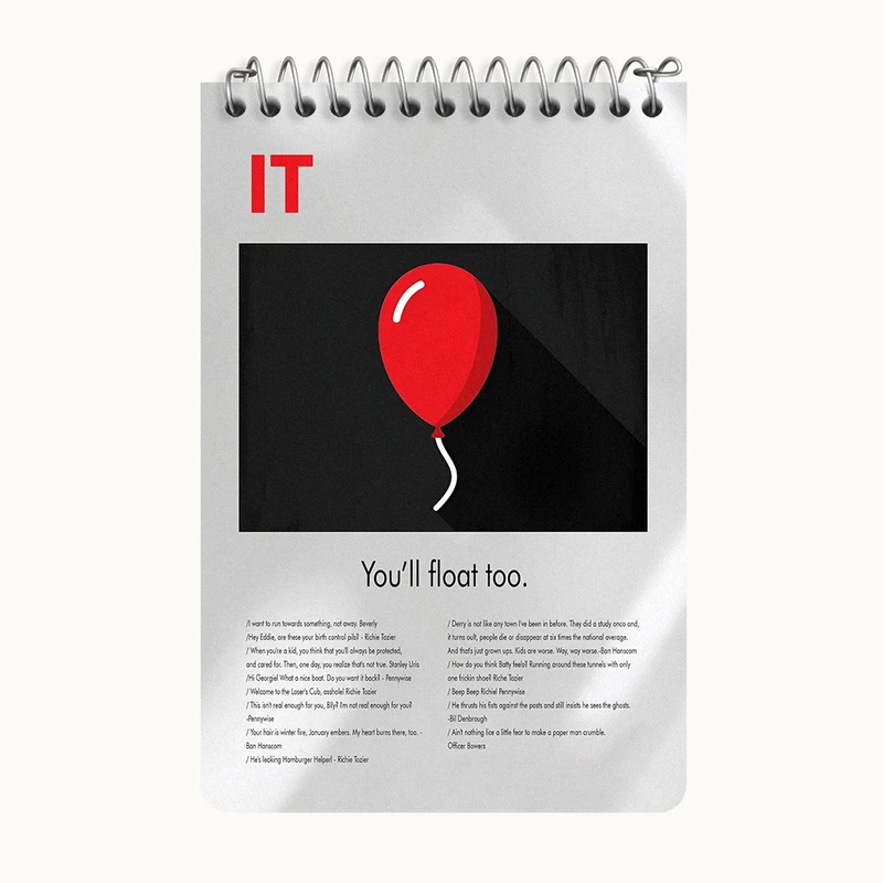 دفتر یادداشت 50 برگ خندالو طرح آن (It) کد F13850