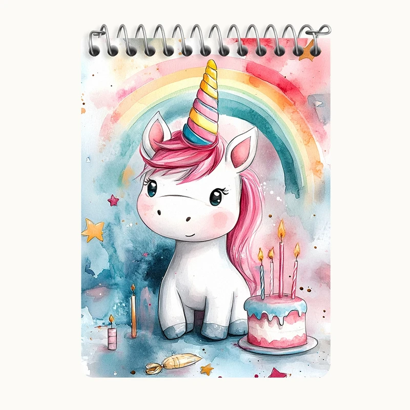 دفتر یادداشت 50 برگ خندالو طرح اسب تک شاخ کد N7197