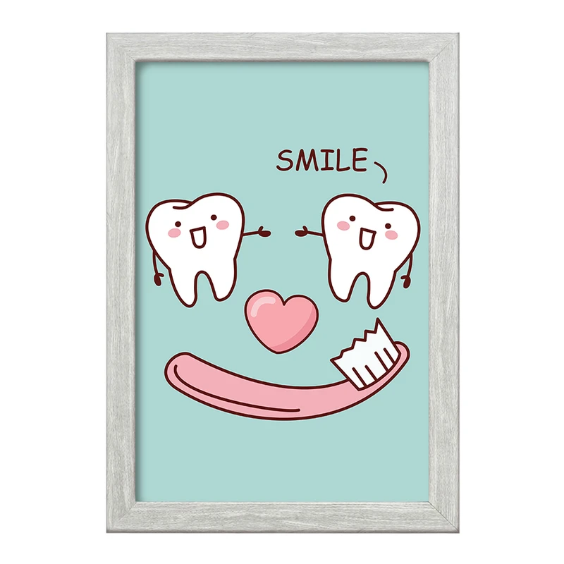 تابلو خندالو طرح دندان و دندان پزشکی کودکانه کد 36690
