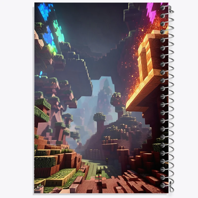 دفتر طراحی 50 برگ خندالو طرح ماینکرافت (Minecraft) کد F3525