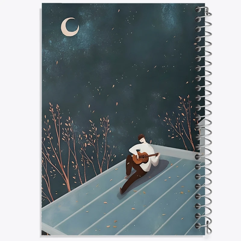 دفتر طراحی 50 برگ خندالو طرح پسر نوازنده کد N3119