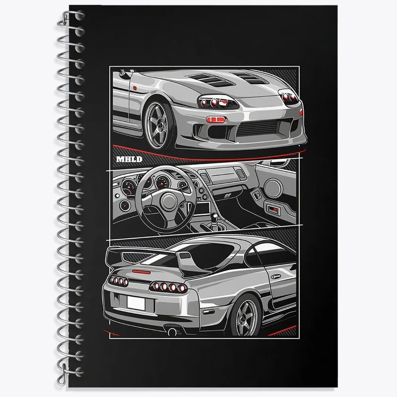 دفتر لغت 50 برگ خندالو طرح ماشین اسپرت کد N8281