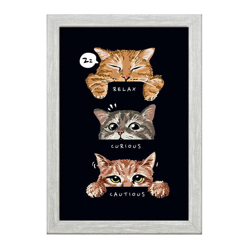 تابلو خندالو طرح گربه (Cat) کد F1473