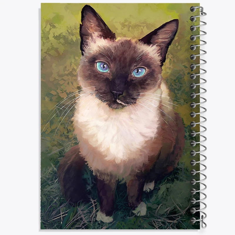 دفتر ژورنال نویسی 50 برگ خندالو مدل نقطه ای طرح گربه کد F9330