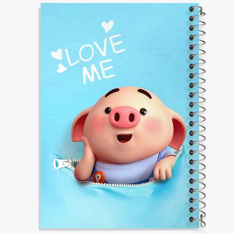 دفتر طراحی 50 برگ خندالو طرح بچه خوک  کد 2968