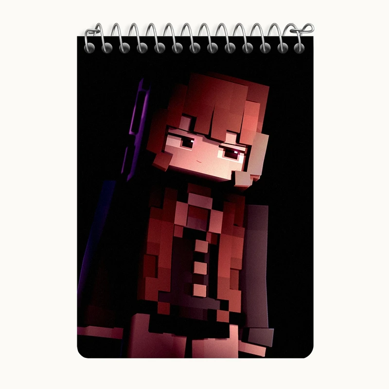 دفتر یادداشت 50 برگ خندالو طرح بازی ماینکرافت (Minecraft) کد N8738
