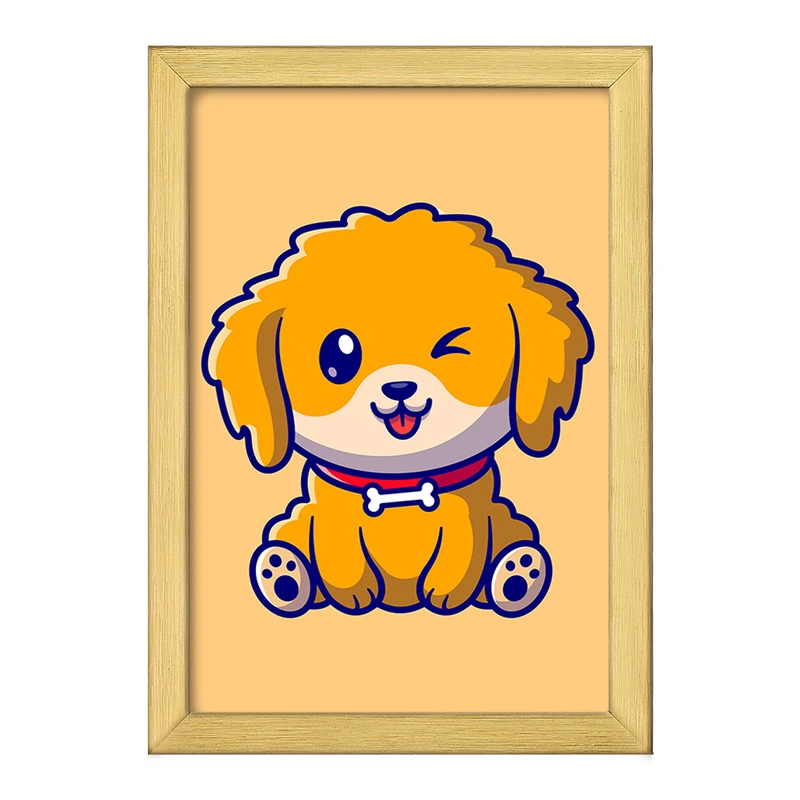 تابلو خندالو طرح  حیوانات بامزه سگ کد 25423