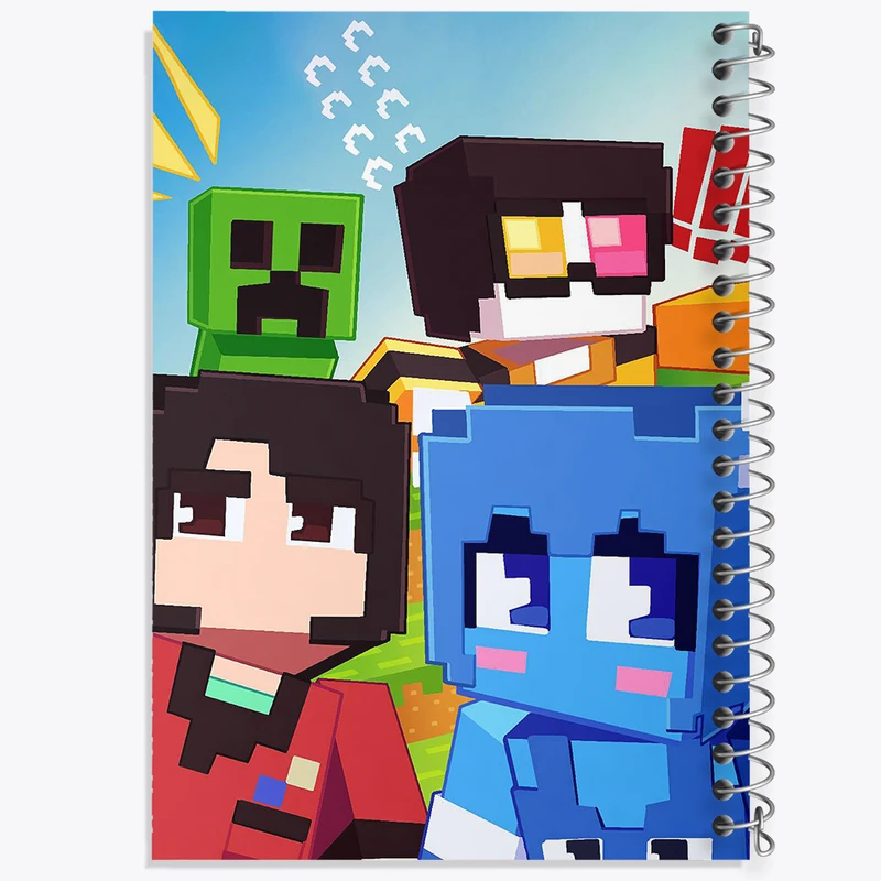 دفتر مشق 50 برگ خندالو طرح ماینکرافت (Minecraft) کد F14078