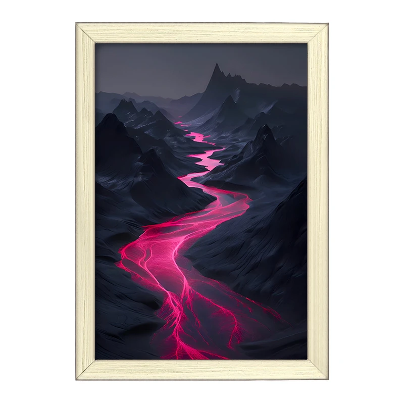 تابلو خندالو طرح مذاب آتشفشان کد F8296