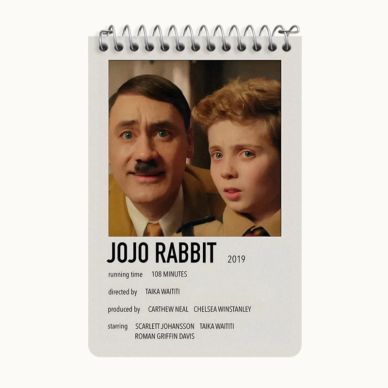 دفتر یادداشت 50 برگ خندالو طرح جوجو خرگوشه (Jojo Rabbit) کد F13042
