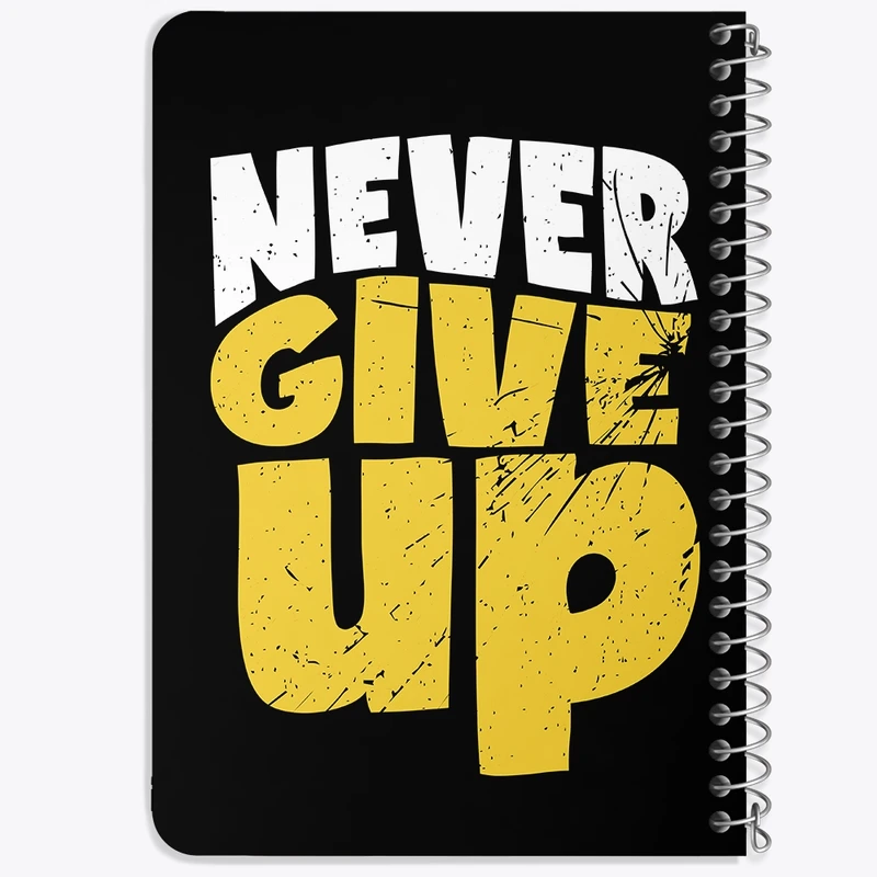 دفتر یادداشت 50 برگ خندالو طرح Never Give Up کد N867