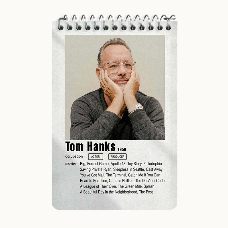 دفتر یادداشت 50 برگ خندالو طرح تام هنکس (Tom Hanks) کد F11203