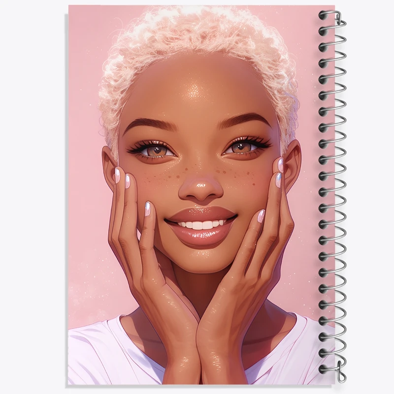 دفتر ژورنال نویسی 50 برگ خندالو مدل نقطه ای طرح دخترانه کد F10820